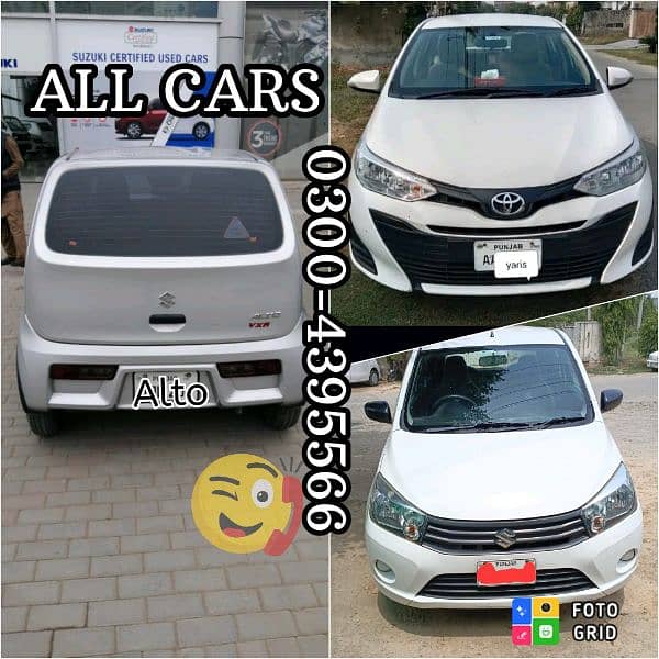 Aban Car Rental/ Self drive/ Yaris, Gli, Cultus/Alto 0