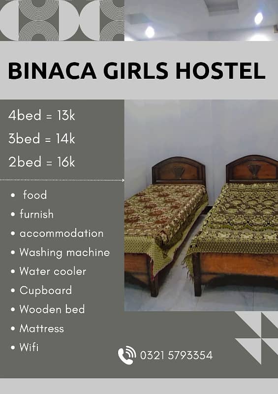 BINACA GIRLS HOSTEL rehmanabad metro station 7