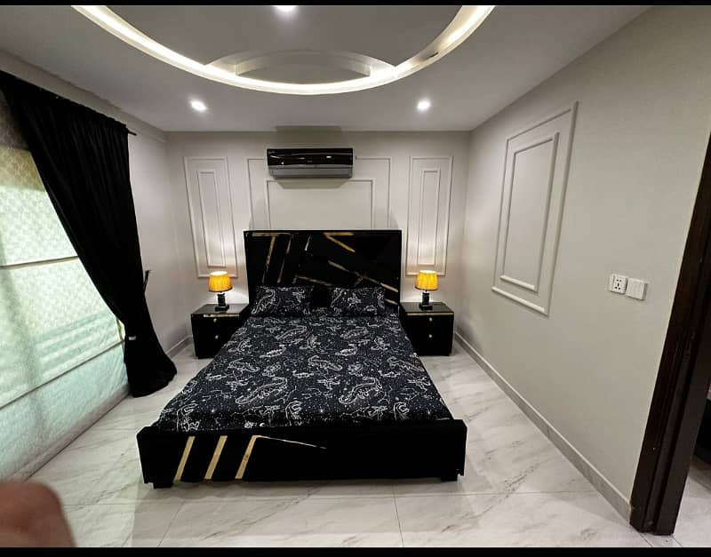 1 Bedroom VIP Full furnish flat per day available in Bahria town Lahore 8