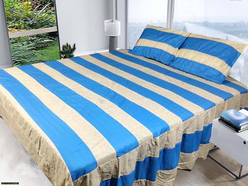 3 PCs cotton patchwork double bedsheets 1