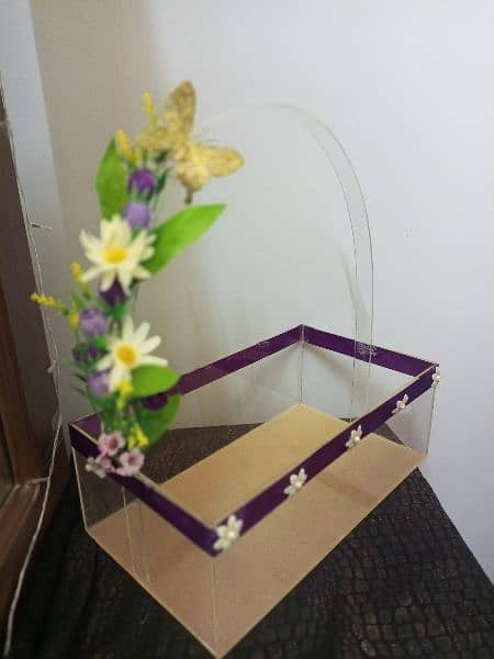 acrylic boxes and basket in different sizes and prices 9