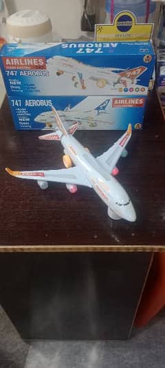 Air Bus 747 Airplane Kids Toys Musical Cell Operated