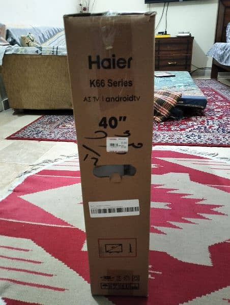 40 inch haier k66 series android tv. brand  new tv never used. 3