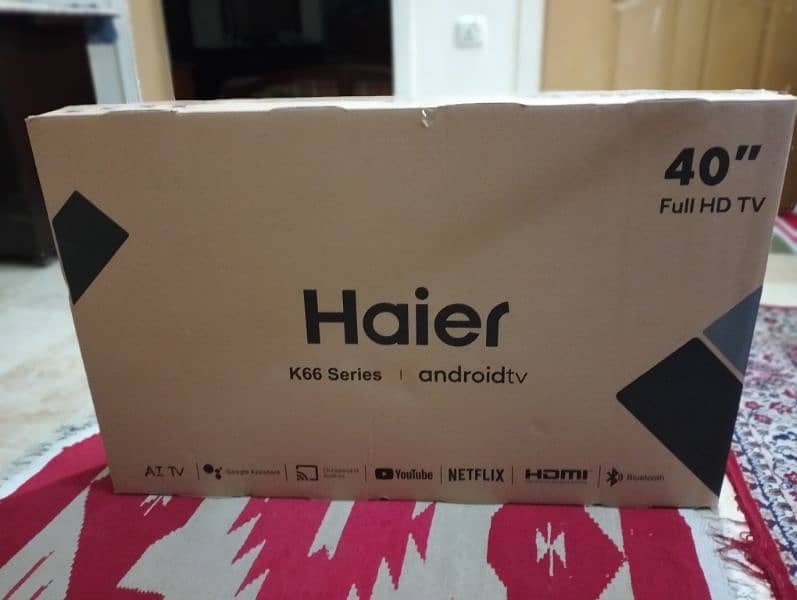 40 inch haier k66 series android tv. brand  new tv never used. 5