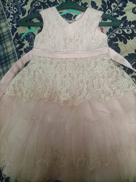 net frock in pink colour for 4-5 year fix price 800 0