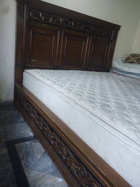 Bed and side table and mattress 2