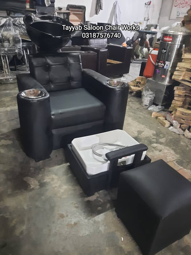 Saloon Chair/Parlour Chair/Facial Bed/Hair Wash Unit/Pedicure/salon 4