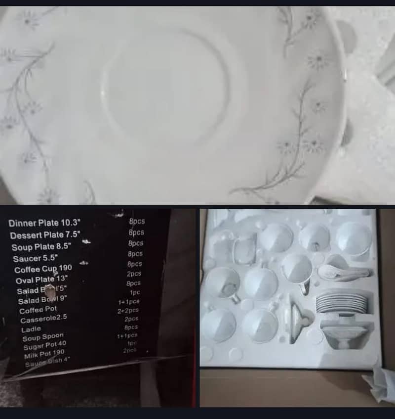 marble dinner set 0