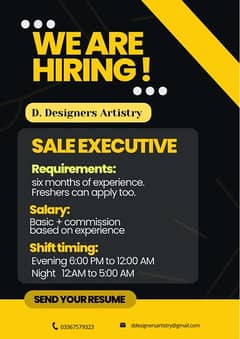 Hiring For Sales Executives