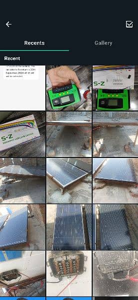 2 Solar plates, 2 stands, 1 inverter 15