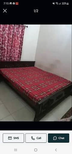 Pure akhroat ki lakari ka double bed