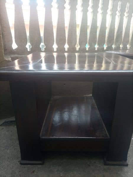 Two wooden Table and 2 wooden chair for sale 6