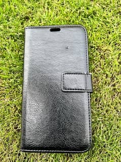 Iphone X Black Leather Book Case Cover