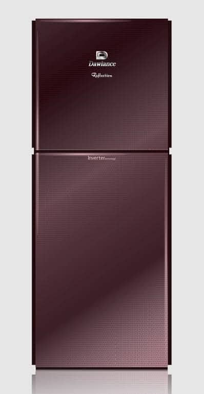 Dawlance Model # 91996 Glass Door Inverter Burgundy Double Door Refri 0