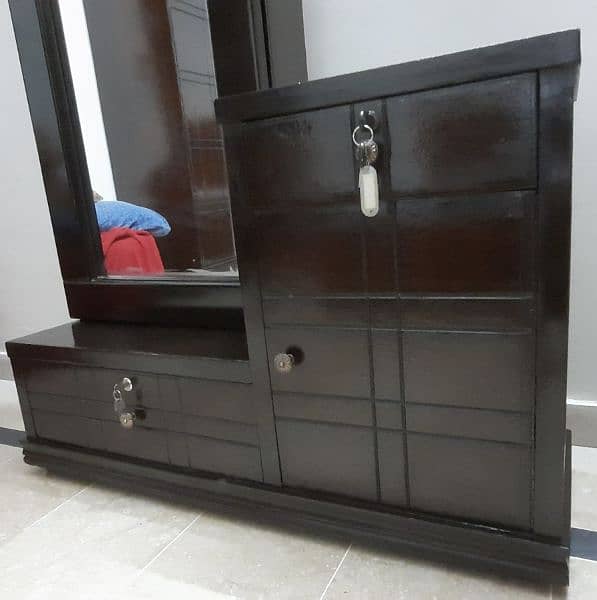 Bedroom Set Double Bed Double Door Wardroob Almari Dressing Mirror 13