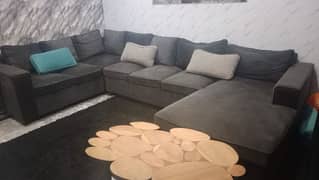 U Shaped 10 seater brand new sofa with designer table