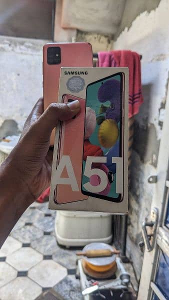 samsung a51 with box and cable 0