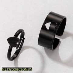 2pic woman and man heart ring