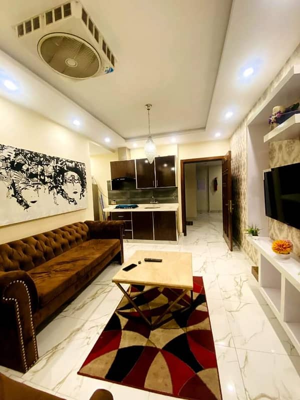 1-Bed Ready To Move Fully Furnished Flat For Rent Sector C Bahira Town Lahore 2