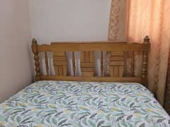 2 single wooden beds for sale, with mattress