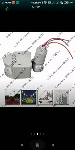 DC 12V & 220v Infrared outdoor PIR Motion Sensor Switch For LED 5