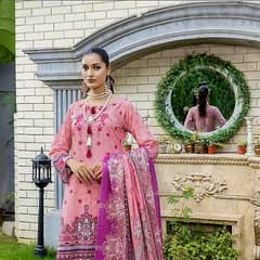 3pc embroidered kaddar suit unstiched