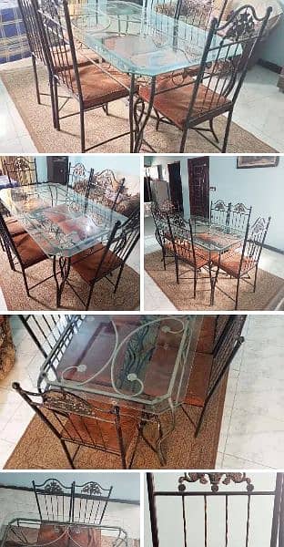 6 Seater Dining Table for Sale (Iron Rod) 5