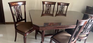 6 seater wooden dinning table