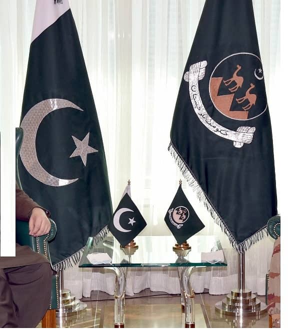 Indoor Flag with Golden Stand for Balochistan Government Office 1