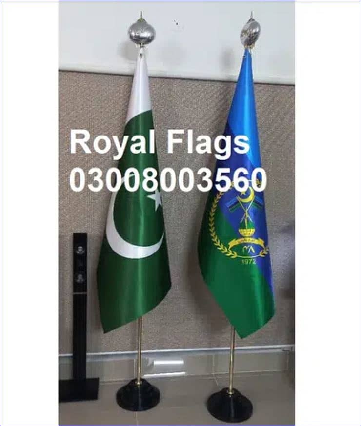 Indoor Flag with Golden Stand for Balochistan Government Office 10