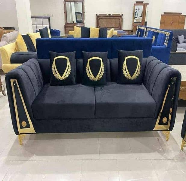 Brand New Elegant design Sofa set in a Hi quality velvet fabric stuff 7