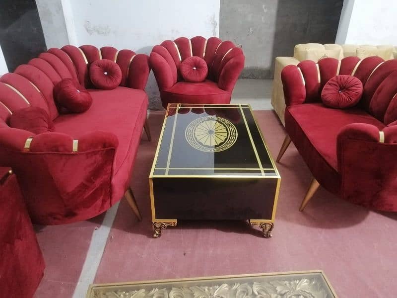 Brand New Elegant design Sofa set in a Hi quality velvet fabric stuff 15