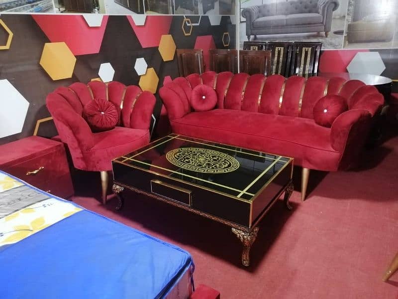 Brand New Elegant design Sofa set in a Hi quality velvet fabric stuff 16