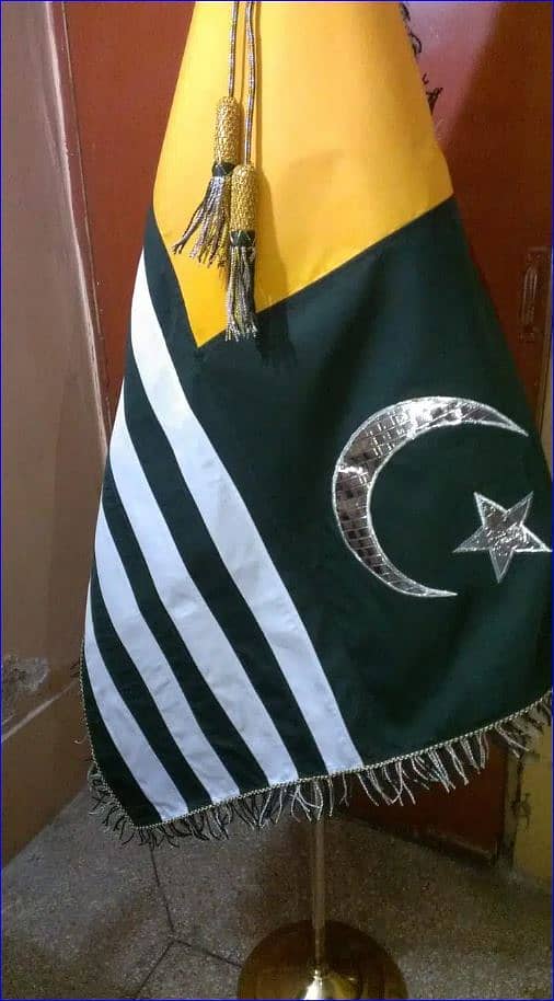 AJK Flag - Outdoor & Indoor Flag with Pole, Azad Kashmir Flag for Tabl 4