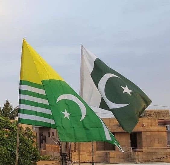 AJK Flag - Outdoor & Indoor Flag with Pole, Azad Kashmir Flag for Tabl 9