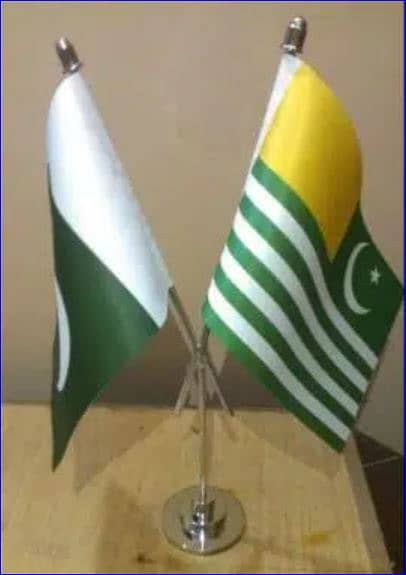 AJK Flag - Outdoor & Indoor Flag with Pole, Azad Kashmir Flag for Tabl 11