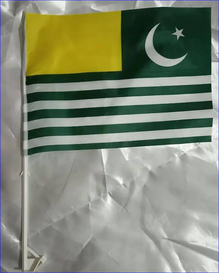 AJK Flag - Outdoor & Indoor Flag with Pole, Azad Kashmir Flag for Tabl 14