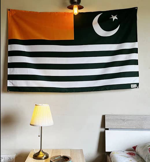 AJK Flag - Outdoor & Indoor Flag with Pole, Azad Kashmir Flag for Tabl 17