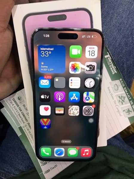 iphone 14 pro max 256 gb pTA approved 2