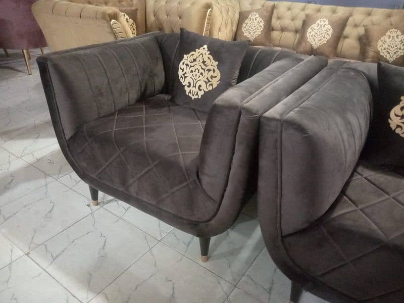 Brand New ship style sofa set in a Hi quality velvet fabric stuff 2