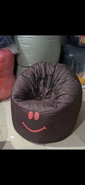 Plain / Smiley bean bag sofas / sofa cum bed bean bag 4