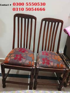 6 Wooden Dining Chairs in Great Condition – Comfortable Seats