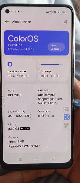 OPPO F21 Pro 5G with box and charger 5