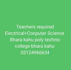 Teachers Required