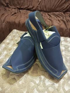 Blue Peshawari Chappal From Peshawar