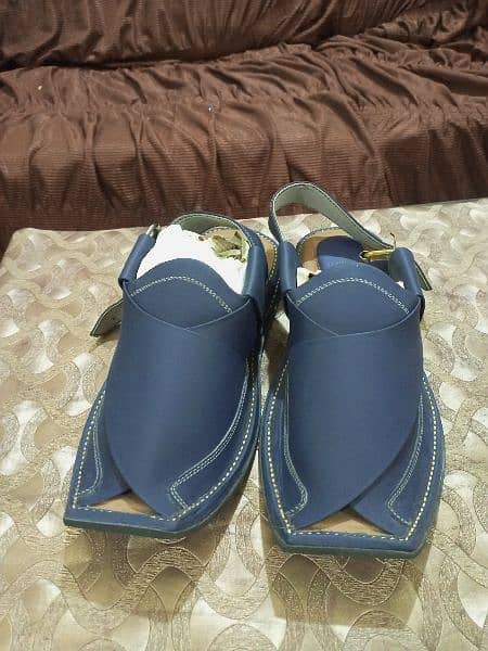 Blue Peshawari Chappal From Peshawar 1