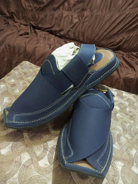 Blue Peshawari Chappal From Peshawar 2