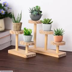 3-Tier planter wooden stand