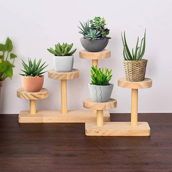 3-Tier planter wooden stand 2