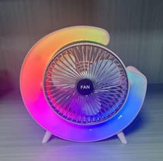 Night light desktop multicoloured Mini fan